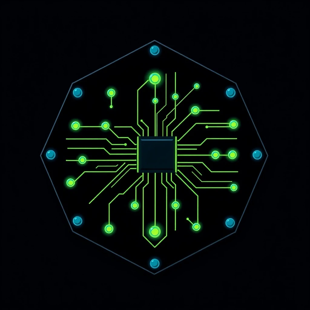 Glowing circuit traces routed across a dark board, from the game Circuit Forge