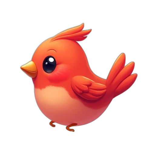 SkyDart — a bright orange cardinal flying through pipes against a sunlit sky